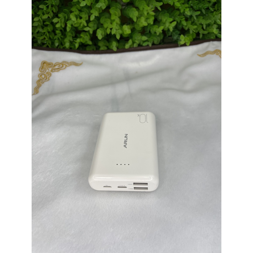 Sạc Dự Phòng Mini Arun CK10 10000mAh 3.0A Sạc Bền Dùng Tiện Lợi Thời Gian Sạc Lâu, Thiết Kế Nhẹ Nhàng Thanh Lịch