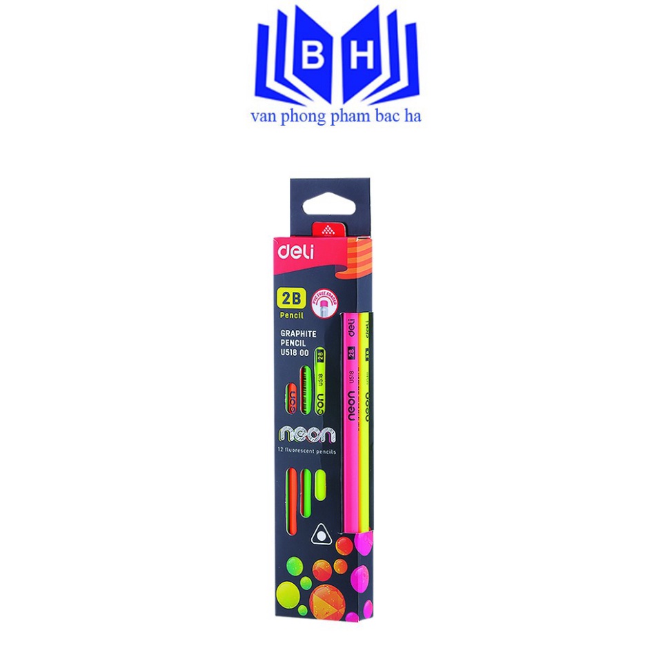 Bút Chì 2B Deli-EU51800  Bút Đẹp Dùng Để Luyện Chữ Tập Vẽ Hội Họa
