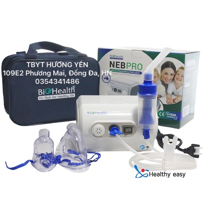 MÁY XÔNG MŨI HỌNG BIOHEALTH NEB - Bảo hành 3 năm