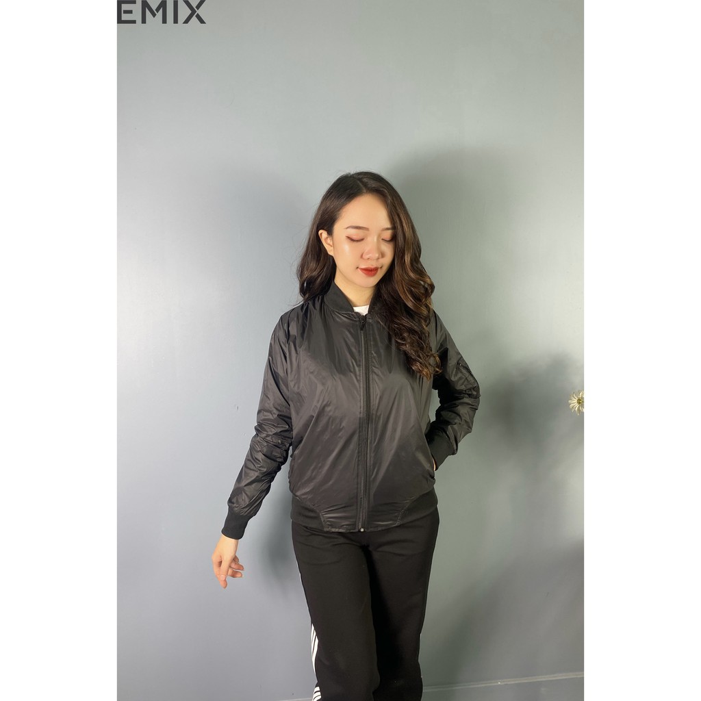 Áo khoác mùa đông bomber 2 lớp EMIX (2 màu), teen, dáng ôm, tay dài, dày dặn, bo tay, chất gió siêu nhẹ, mềm mịn