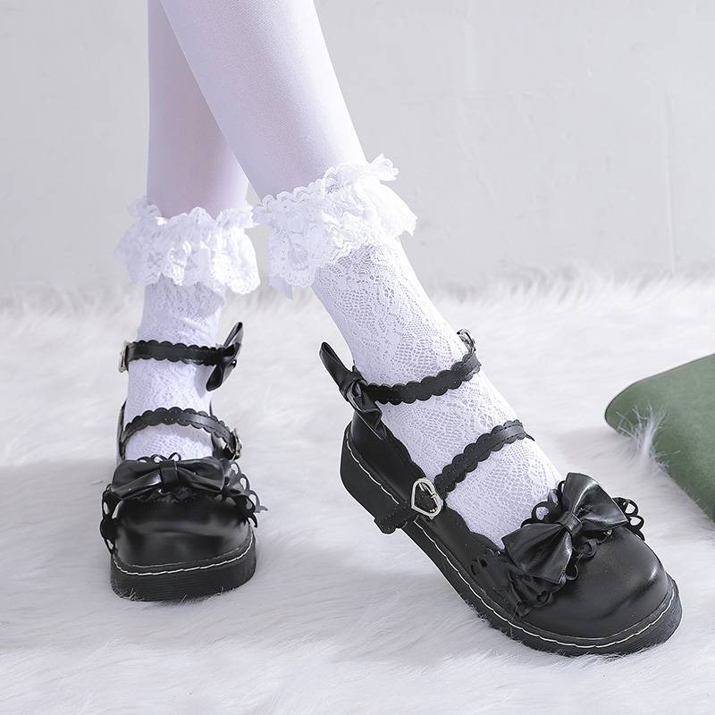 Giày Búp Bê Phong Cách Lolita Nhật Bản Dễ Phối Đồ Thời Trang Xuân Thu Cho Nữ