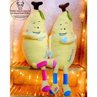 Gấu ôm nhồi bông cao cấp chuối vui vẻ 1m2, chất miniso, ruột 100% bông gòn