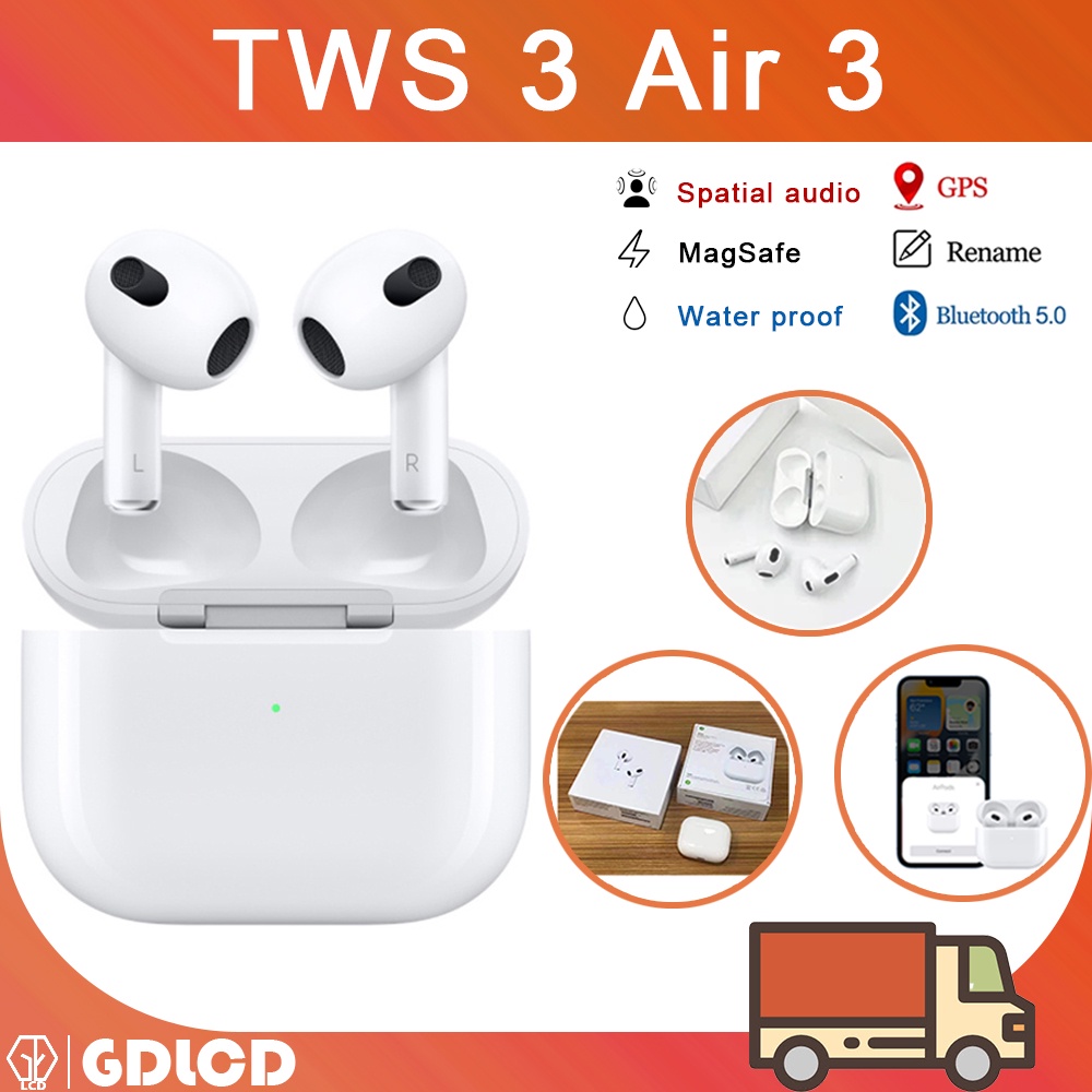 Tai nghe bluetooth inpods 3 TWS 3 Air 3 không dây mạnh mẽ đa chức năng dùng được cho IOS