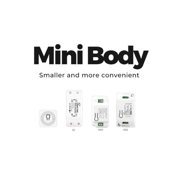 Công tắc điều khiển từ xa Tuya mini 16A, kết nối wifi, hẹn giờ bật tắt qua điện thoại, lắp được cho công tắc cầu thang