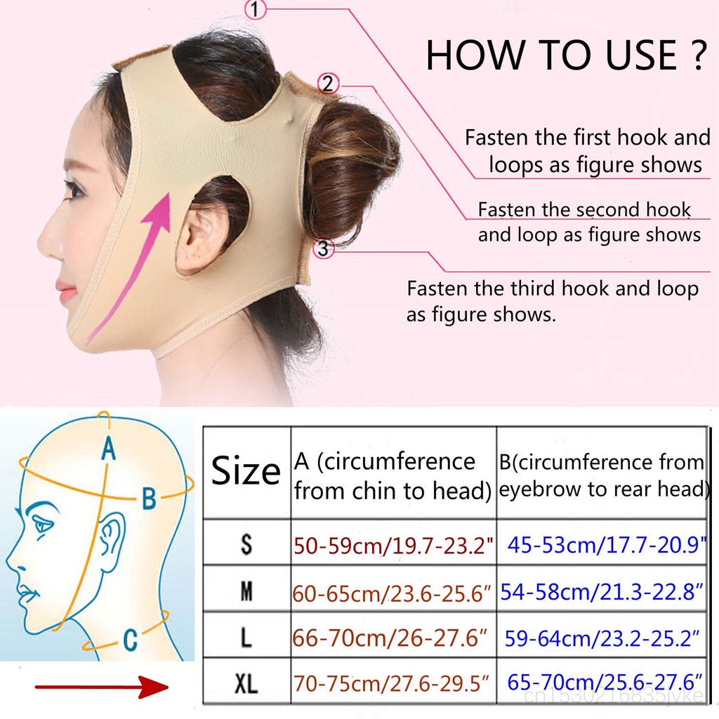(Hàng Mới Về) 1 Mặt Nạ Nâng Cơ Mặt Tạo Cằm Chữ V Chống Nếp Nhăn Làm Đẹp Cho Nữ