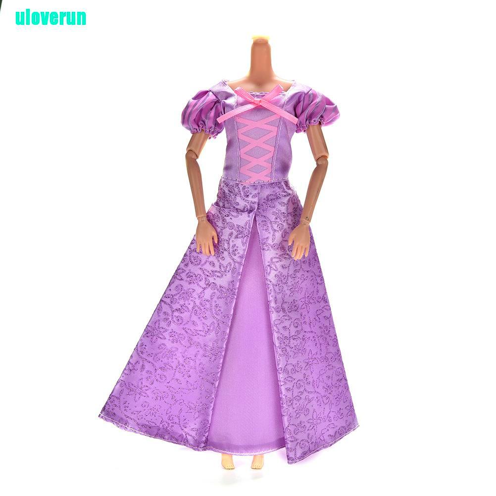 Set 1 đầm công chúa Cưới Màu Tím Cho Búp Bê Barbie