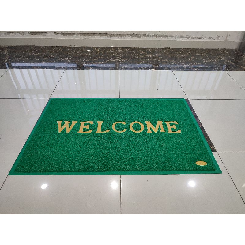 Thảm nhựa chống trơn Welcome 40x60cm. Thảm welcome nhựa rối.