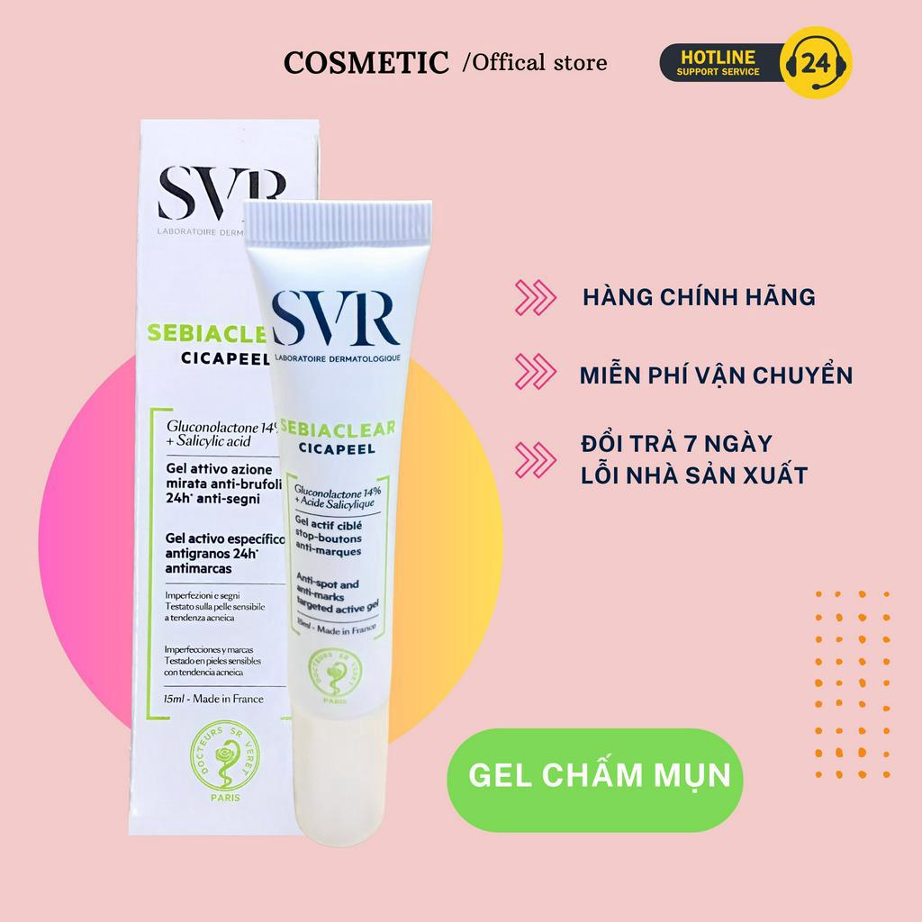 Gel chấm mụn SVR SEBIACLEAR Cicapeel 15ml làm giảm sưng mụn