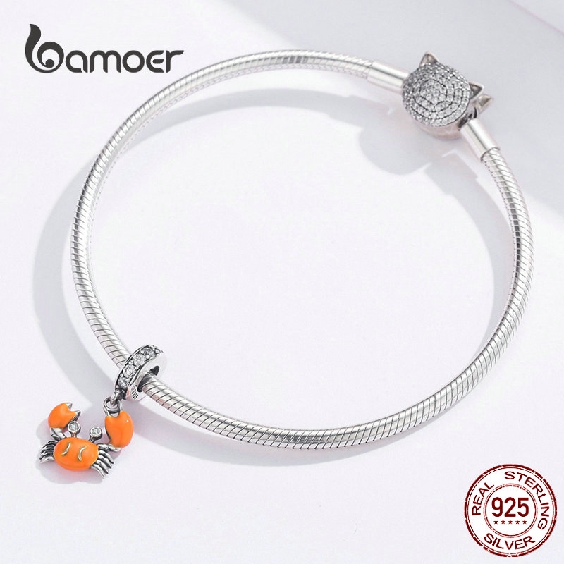 Phụ Kiện Bamoer Bằng Bạc 925 Làm Vòng Tay Hình Con Cua
