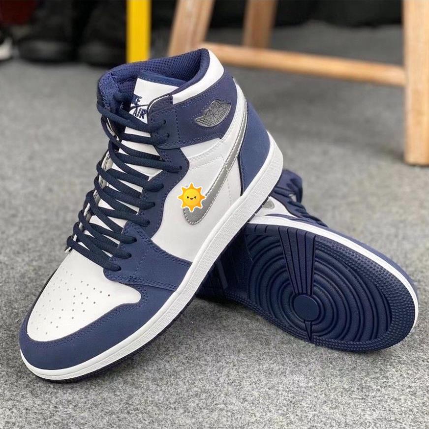 [Đại hạ giá] Giày thể thao Jodan NAVY hight, giày jodan xanh than cổ thấp, cổ cao cả nam và nữ hàng Full Box