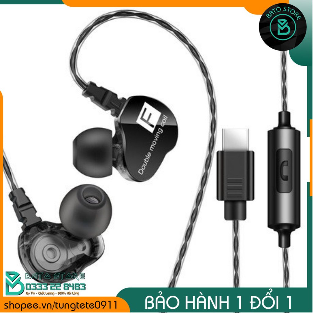 Tai Nghe Chống Ồn Cao Cấp Fonge F4 Master Bass Có Loại Chân Type C, Âm Thanh Siêu Đỉnh (Màu Đen)