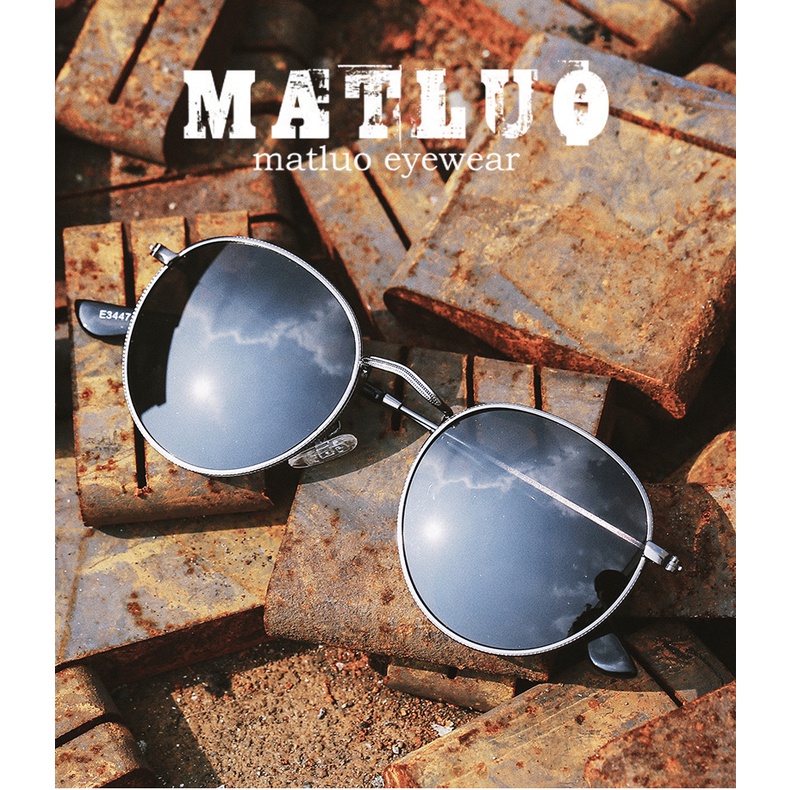 Kính mát phân cực ZELIN E3447 gọng tròn nhỏ thời trang phong cách Hàn Quốc cổ điển