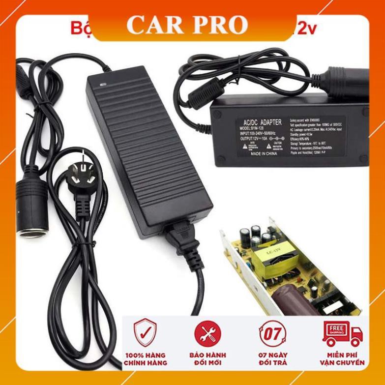 Bộ chuyển đổi nguồn điện 220V sang 12V đầu tẩu thuốc trên ô tô - CAR PRO