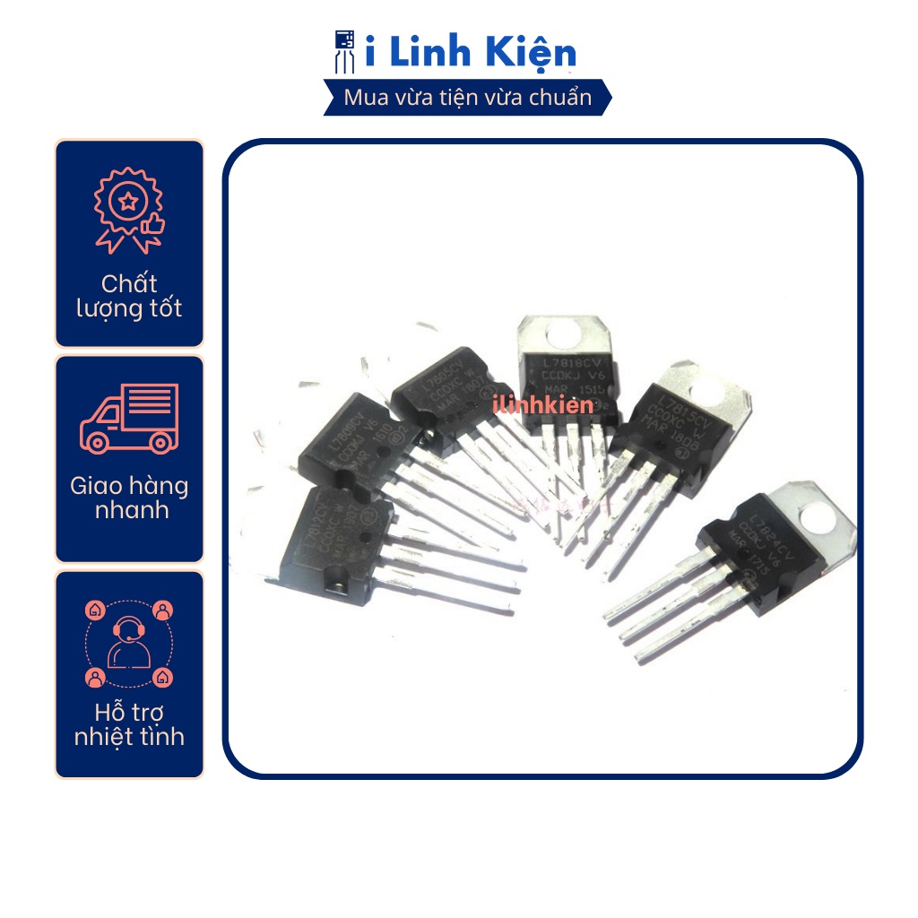 Ic nguồn 7805/7806/7808/7809/7810/7812/7815/7818/7824 TO-92 loại tốt.