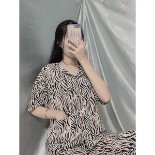 Bộ pijama lụa MANGO vải siêu mát mịn