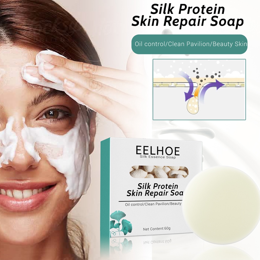 Eelhoe Xà Phòng Mite Protein Sữa Dê Xà Phòng Tắm Lụa Hữu Cơ Tự Nhiên Để Loại Bỏ Ve Phục Hồi Da Chăm Sóc Da Mặt Và Cơ Thể Làm Sạch Sâu-Ampere