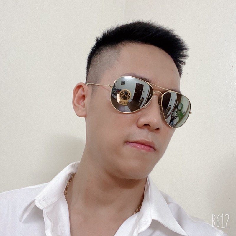 Kính râm nam tráng gương bạc,Kính mát nam thời trang chống tia uv tia cực tím