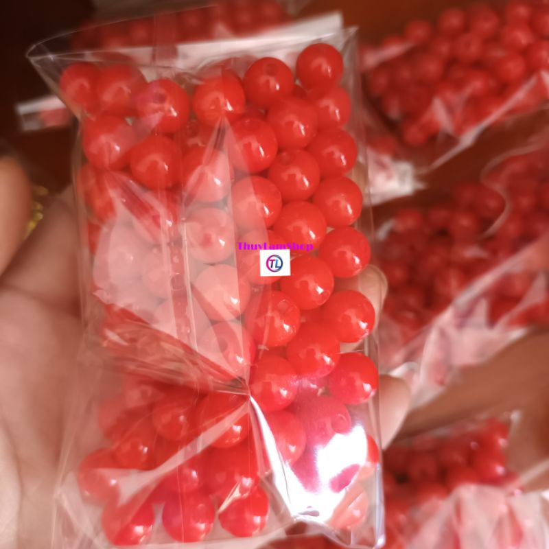 1kg hạt ngọc trai nhựa 8li làm cây cành vàng lá ngọc