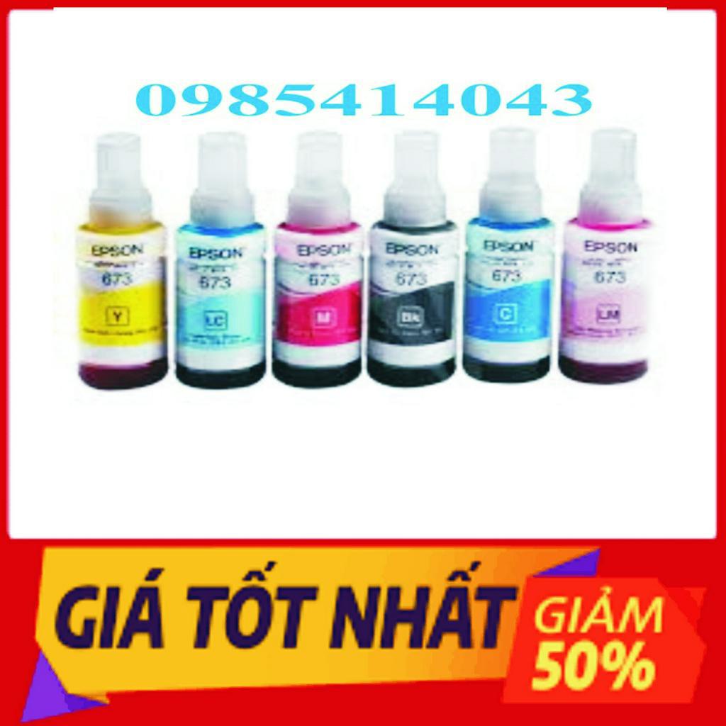 Bộ mực in 6 màu Epson L805/L1800/L850/L800/L810.V.V. mã 673