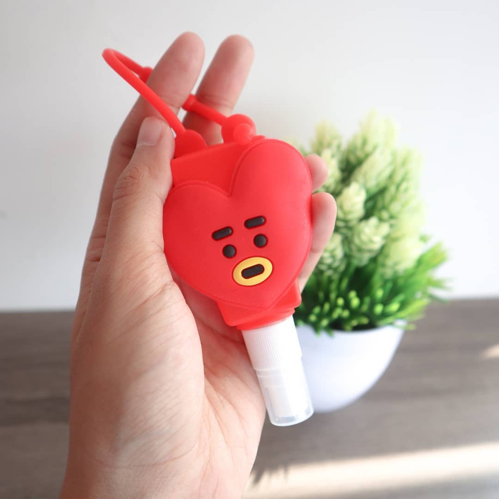 Bình xịt khử trùng tay họa tiết Bts Tata Cooky Koya Chimmy độc đáo