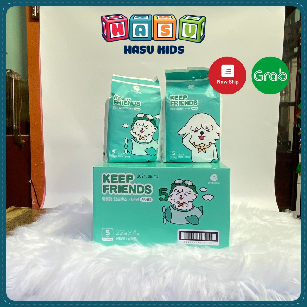 COMBO 3 Bịch Tã Bỉm Quần Enblanc KEEP FRIENDS Nội Địa Hàn 2021 Size XL22 Dành Cho Bé Trai