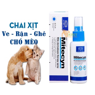 Chai xịt mitecyn - ve - rận - ghẻ chó mèo
