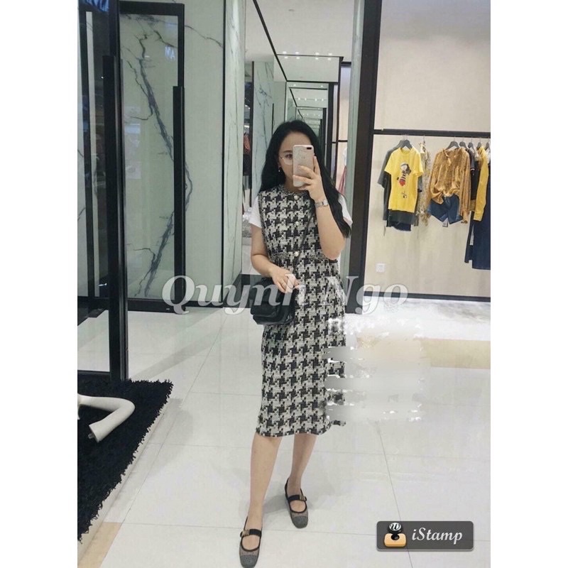 Váy zara size xs xs nhỏ nhất,authentic, hoạ tiết siêu sang