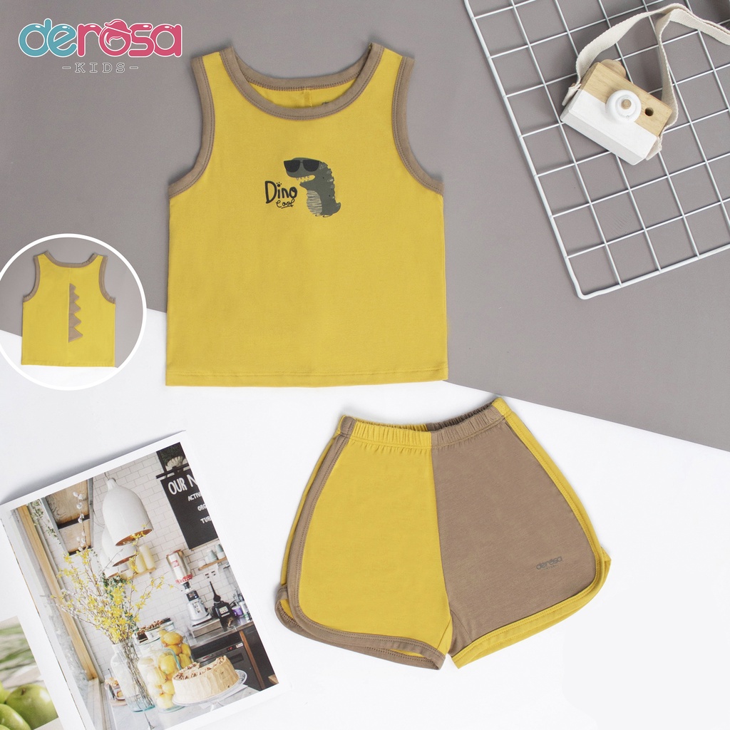 Bộ quần áo ba lỗ cho bé trai và bé gái DEROSA KIDS cho bé 6 tháng-3 tuổi 402-404