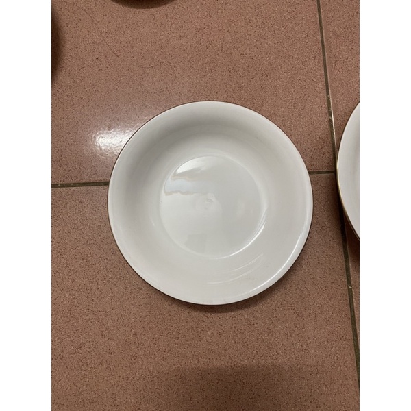 Đĩa Sâu Lòng Viền Vàng 12K - Sứ Minh Châu Cao Cấp