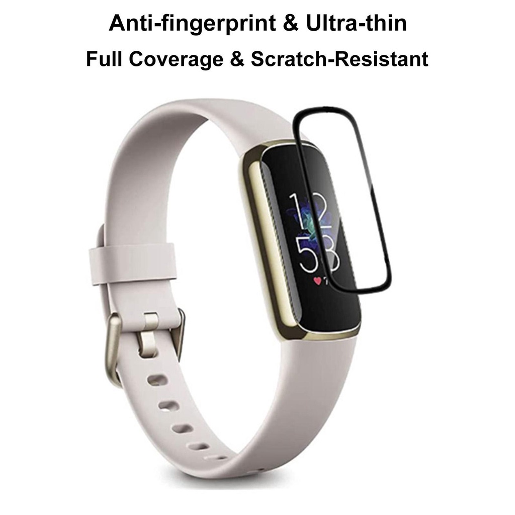 Set 3 Miếng Dán Màn Hình Cong 3d Bảo Vệ Toàn Diện Cho Fitbit Luxe