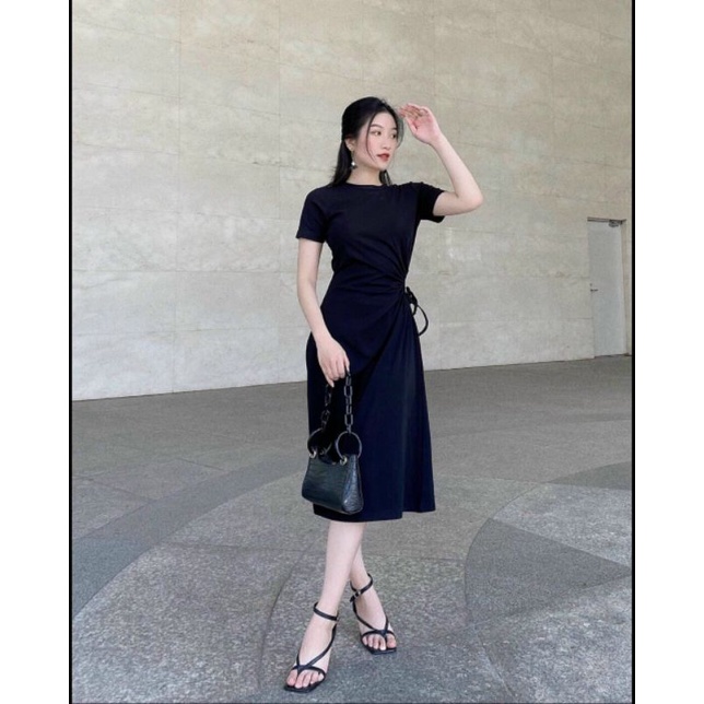 Đầm midi rút eo ( ảnh thật) | BigBuy360 - bigbuy360.vn