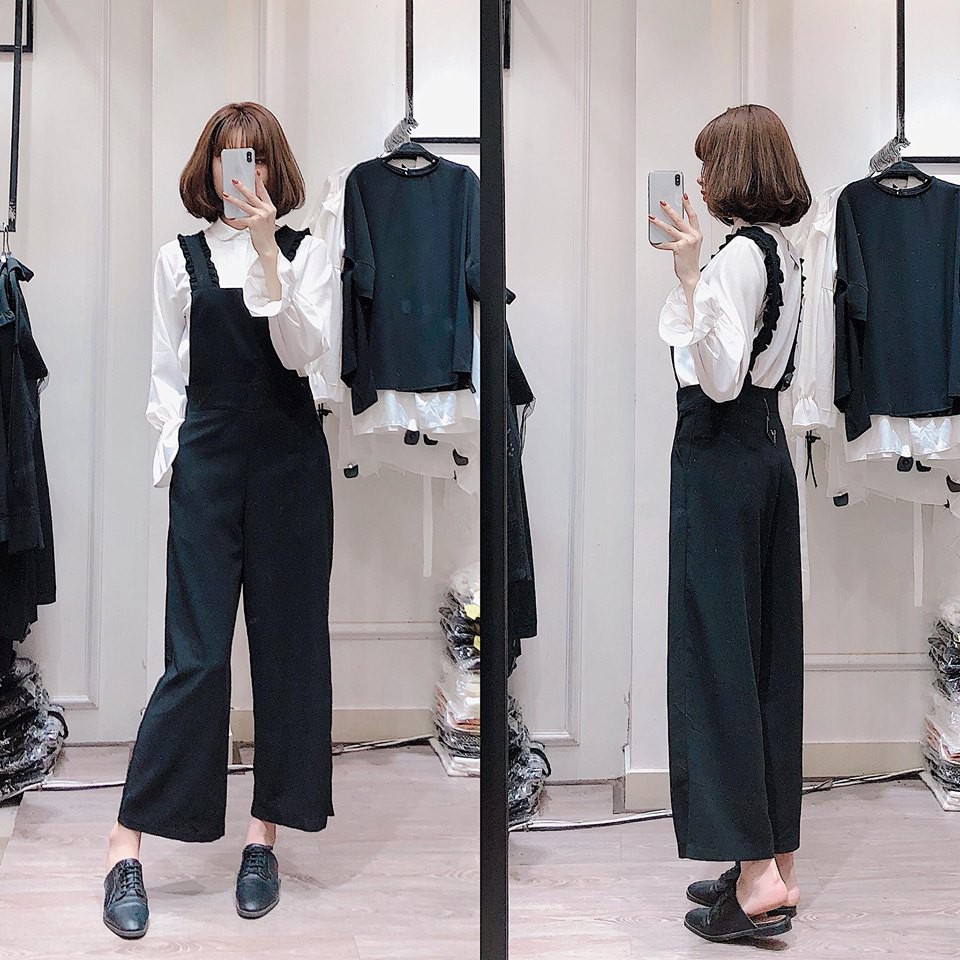 Quần yếm vai nhún bèo | BigBuy360 - bigbuy360.vn