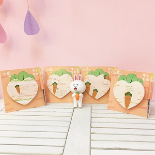 Giấy note cà rốt kèm bút siêu cute