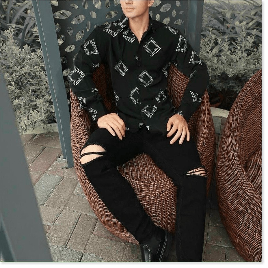 Áo sơ mi nam dài tay vải lụa kate mềm mịn  Thiết kế hot trend mới 2020 HP