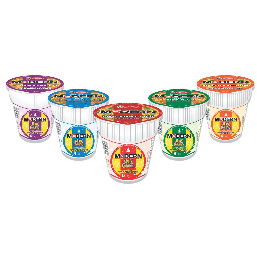 Mì Ly Modern Hương Vị Lẩu Thái Tôm/ Riêu cua 65g