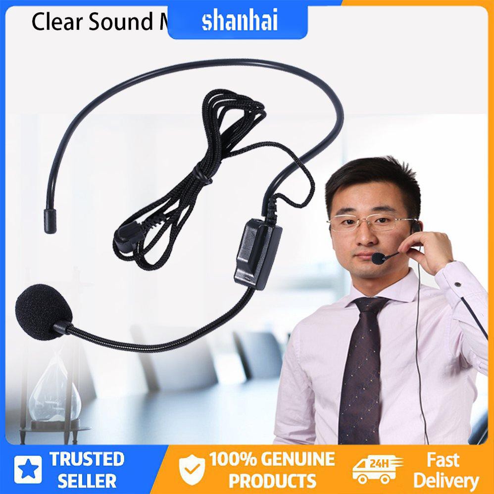 Tai nghe có dây giọng hát đầu tiên Micrô microfono cho loa khuếch đại giọng nói | BigBuy360 - bigbuy360.vn