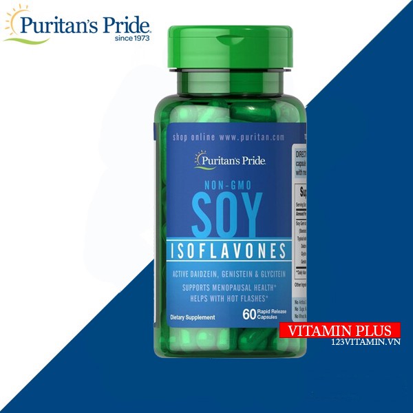 TINH CHẤT MẦM ĐẬU NÀNH SOY ISOFLAVONES 750 MG NON-GMO PURITAN'S PRIDE 60 viên