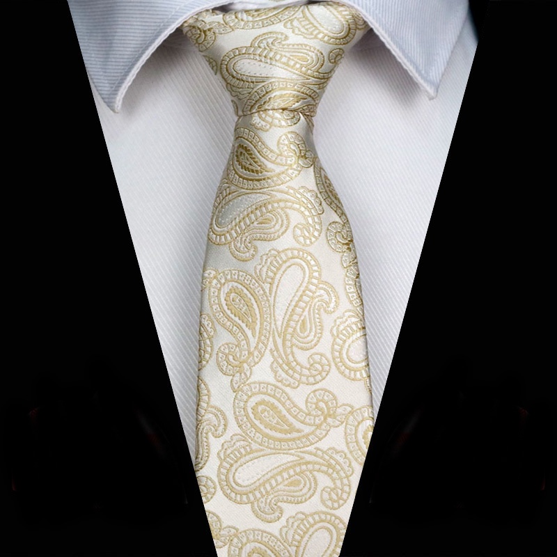 Cà Vạt Lụa 8CM Họa Tiết paisley Cá Tính Cho Nam