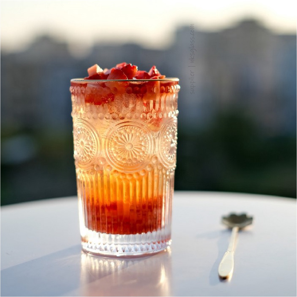 Ly thủy tinh hoa văn ISO.159-V size 390ml, isoglass