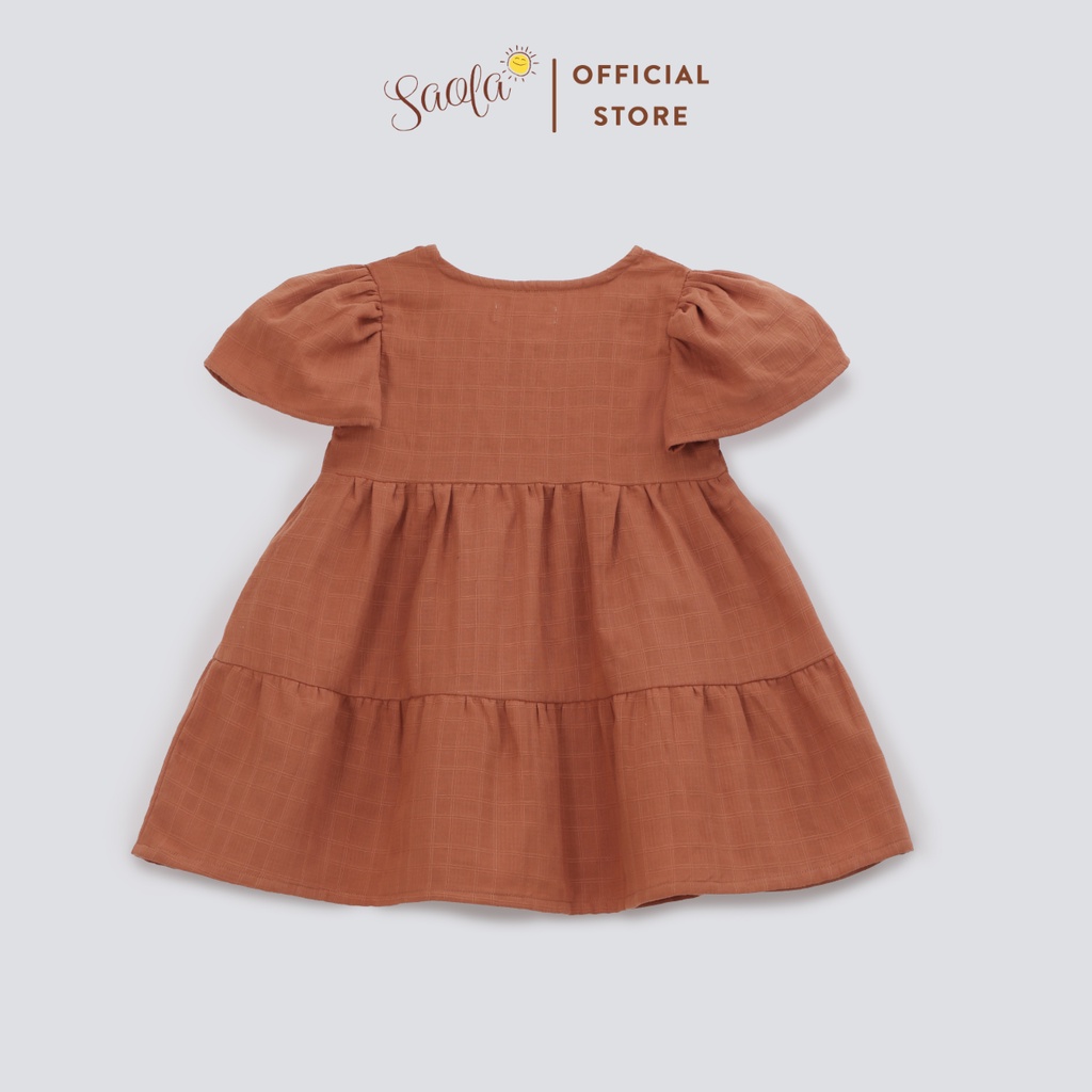 Đầm Váy Bé Gái Midi Cổ Tròn Tay Cánh Tiên Dáng Xòe Dễ Thương - RHITAA DRESS - DRC031 - SAOLA CLOTHING