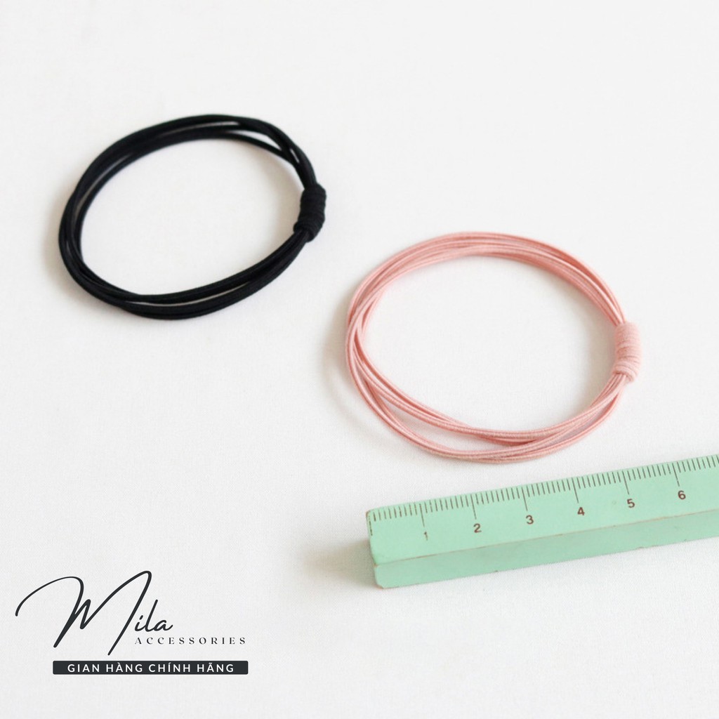Dây buộc tóc vải hàn quốc cute MILA D104 ❤️SIÊU DỄ THƯƠNG❤️ với 4 dây co giãn siêu bền Mila Accessories