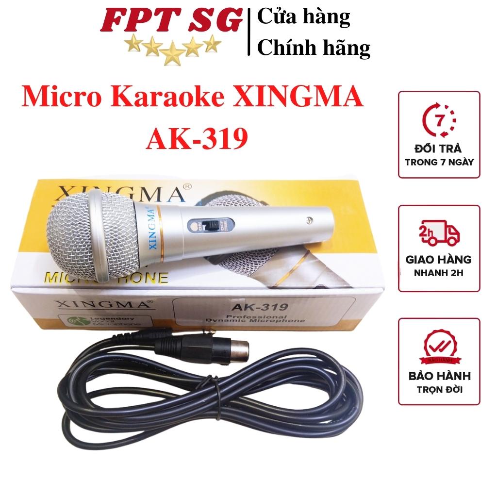 Mic hát karaoke CHỐNG HÚ RÍT, Micro Karaoke XINGMA AK-319  lọc âm cực tốt - Giá siêu rẻ - Bảo hành uy tín