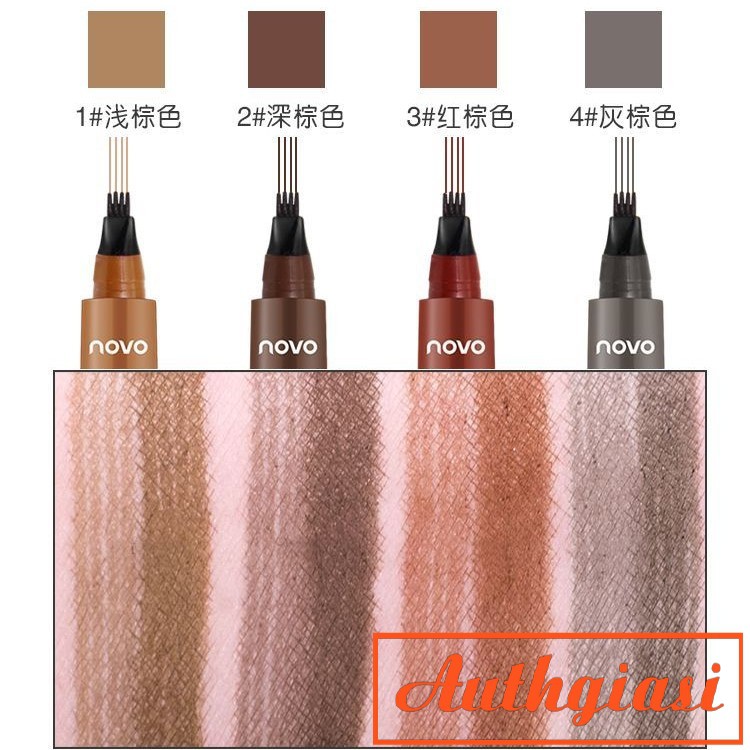 SIÊU LÂU TRÔI_ Bút kẻ mày phẩy sợi Novo Tattoo Watterproof Brow Ink Pen For 4 CHỐNG NƯỚC | BigBuy360 - bigbuy360.vn