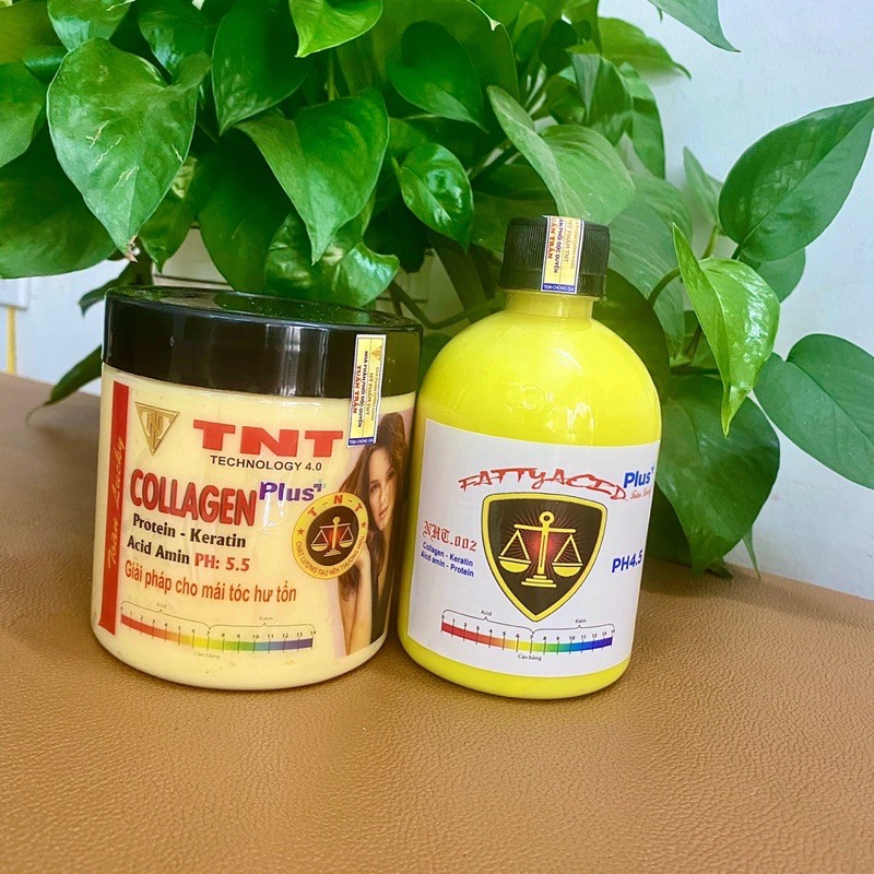Combo phục hồi tóc Collagen TNT và Axit béo Plus giúp phục hồi tóc hư tổn nhanh và hiệu quả