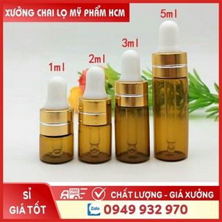Lọ Chiết Seum 🏵️ Lọ Chiết Tinh Dầu Nước Hoa Thủy Tinh Mỏng 3ml/5ml - Chai Chiết Mỹ Phẩm - Lọ Đựng Serum - Dụng Cụ Spa