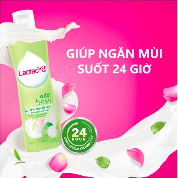 Dung Dịch Vệ Sinh Phụ nữ Lactacyd Odor Fresh Ngăn Mùi 24H 250ml