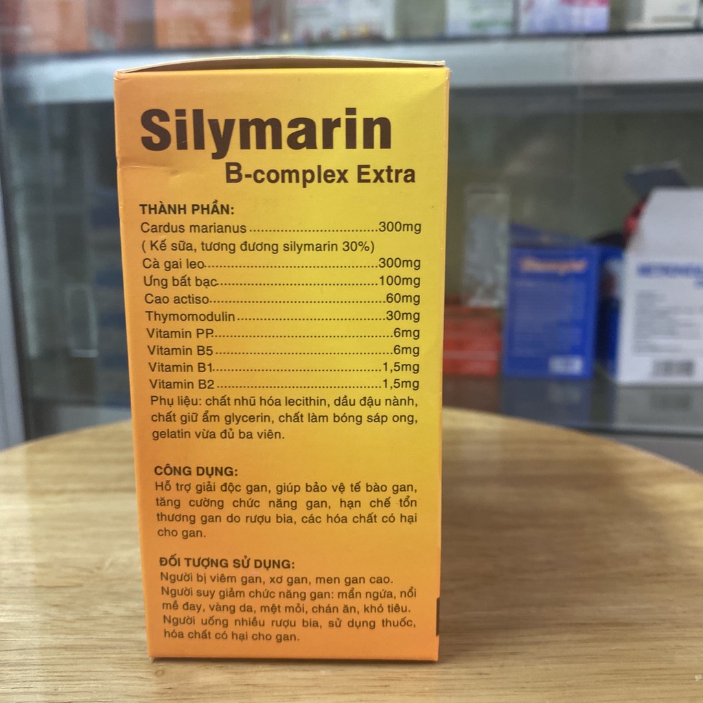 BỔ GAN MÁT GAN SILYMARIN hộp 100 viên