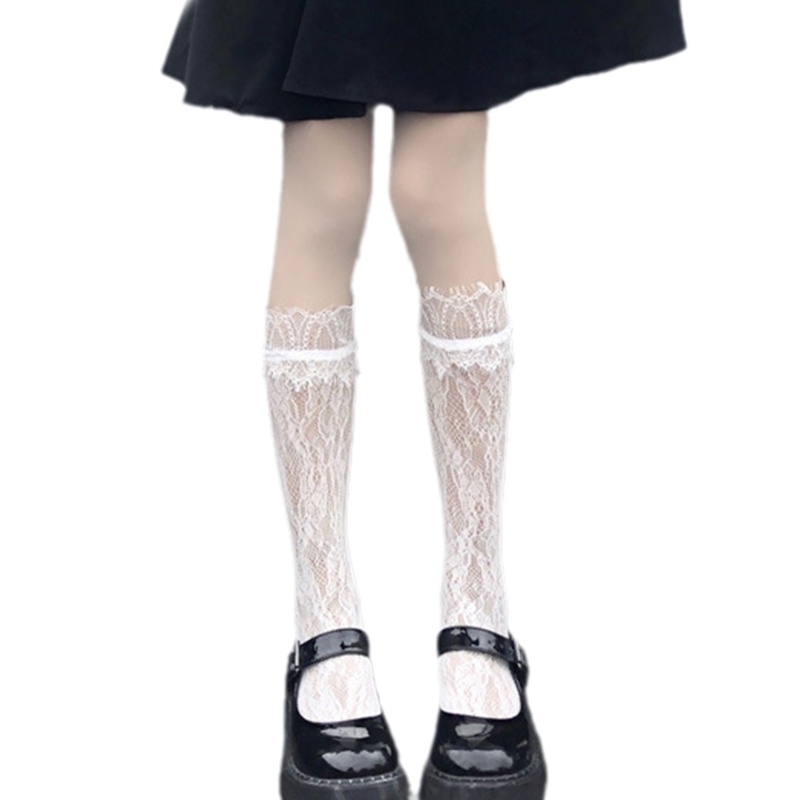 Vớ Dài Qua Gối Viền Ren Hoa Phong Cách Lolita YOUYO