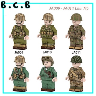 LEGO Lính Thế Chiến Minifigure American Soldier World War Lính Mỹ - Mô Hình Đồ Chơi Lắp Ráp Non - JA009-JA014