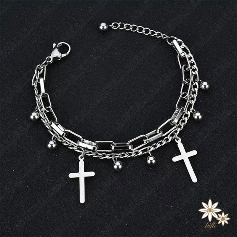 Vòng đeo tay mạ bạc phong cách Hàn Quốc đơn giản thời trang